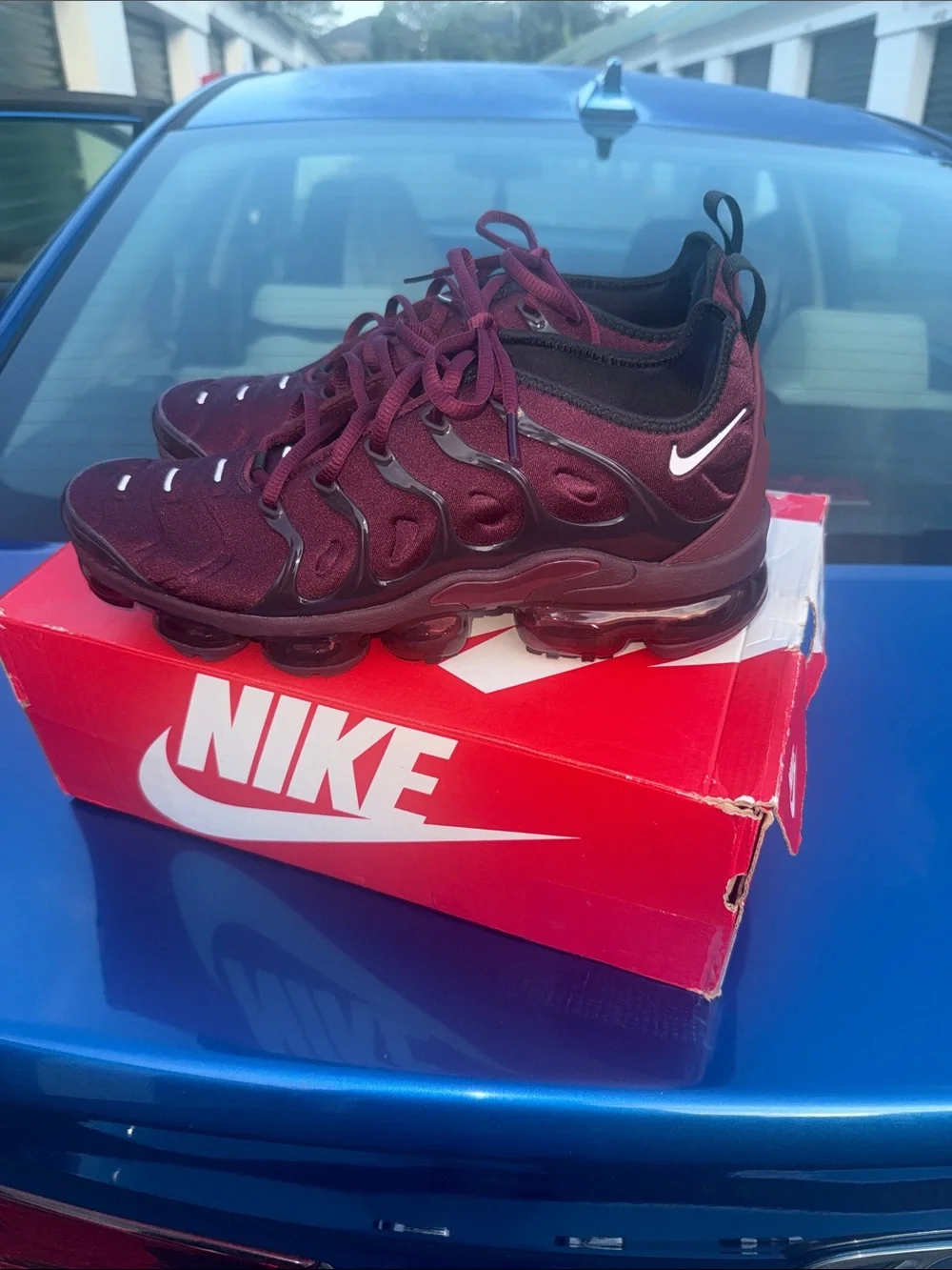 Nike Burgundy/Black VaporMax Style Sneakers